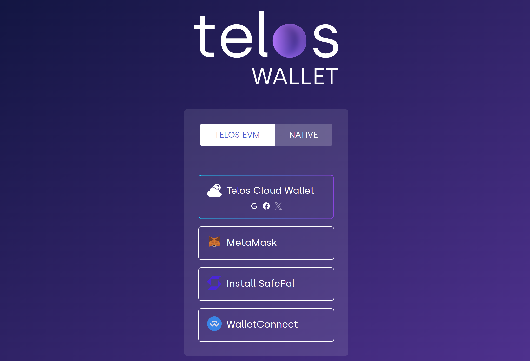 cloud wallet setup